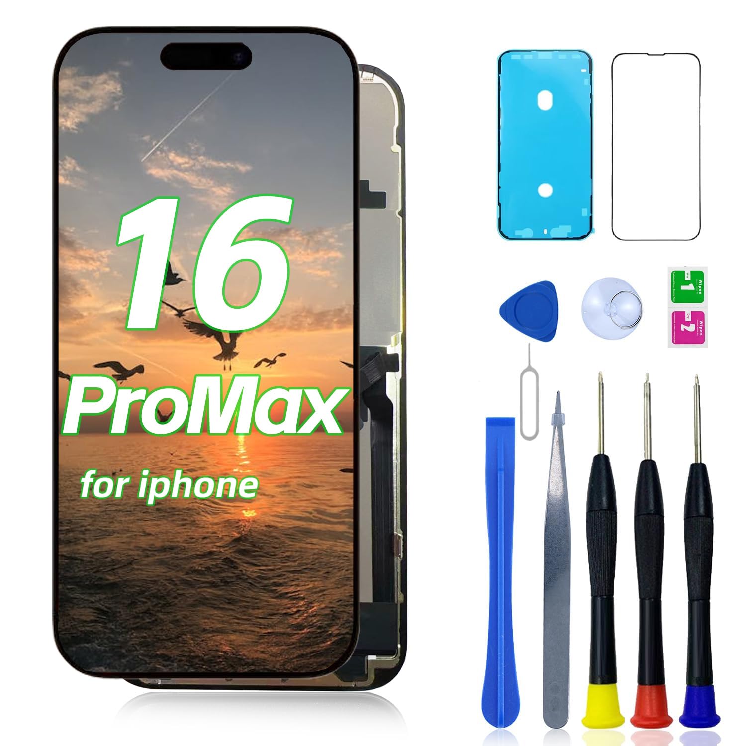 Amazon.co.jp: FNKJYND iPhone 16 Pro Max 画面交換 iPhone 16 promax